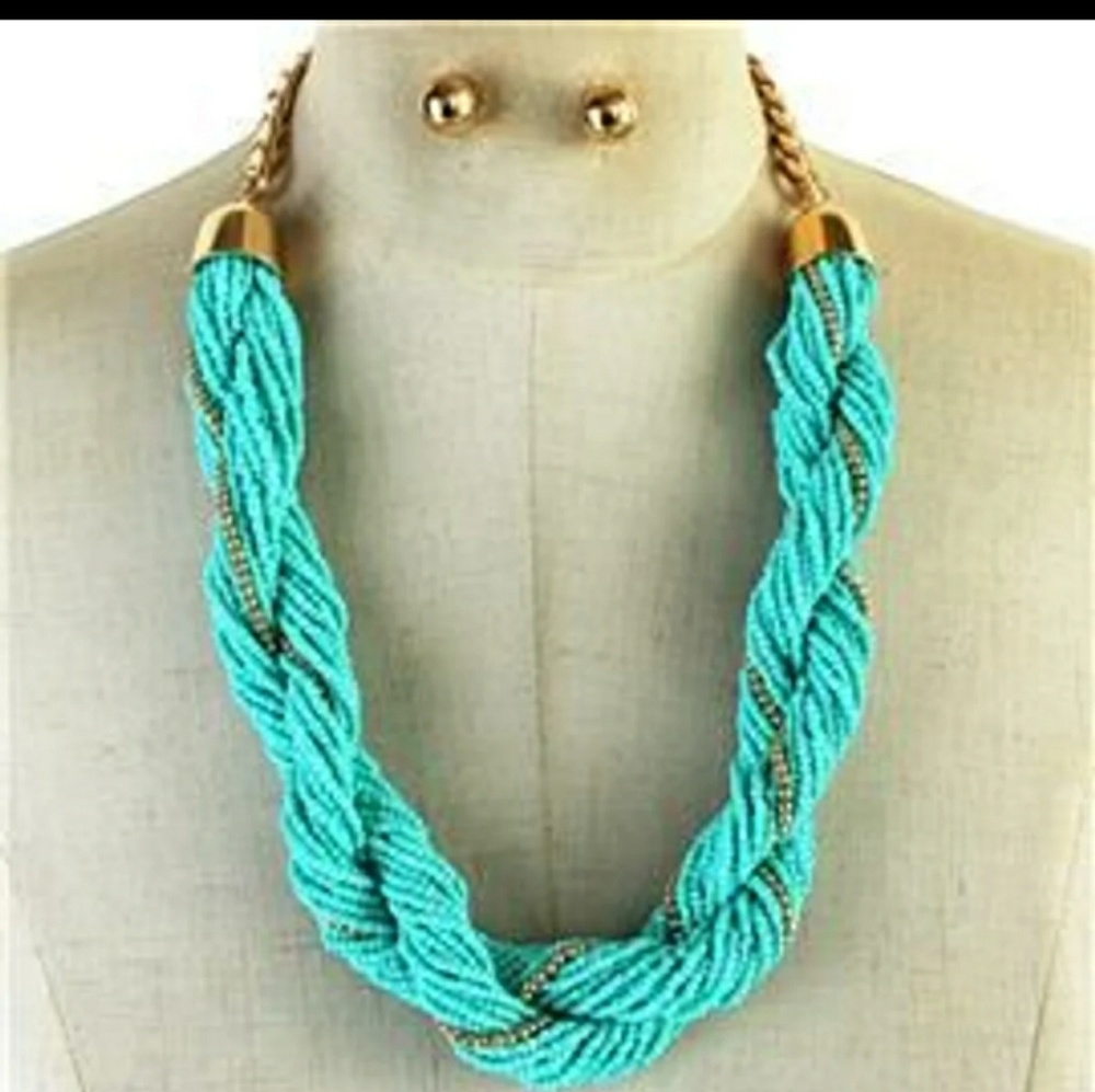 Bead Thread Necklace Set